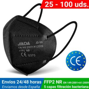 Mascarilla FFP2 Adultos Jiada Negra
